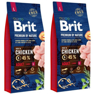 Pakiet Brit Premium By Nature Adult L 2 x 15 kg
