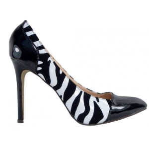 Zebry zebreki zebra buty szpilki lakierki 36