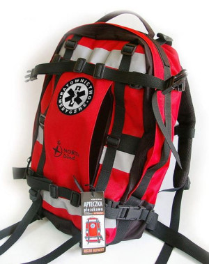 Apteczka plecakowa z wyposażeniem AP20/3P CORDURA NorthWind odblaskowa czer