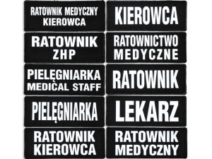 Emblemat funkcyjny odblaskowy na rzepie 13 x 5 cm