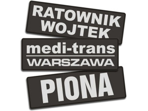 Emblemat dowolny odblaskowy na rzepie 31 x 10 cm