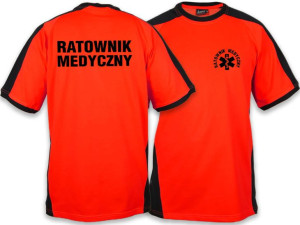 Koszulka ratownicza FLUO męska FUNKCYJNA