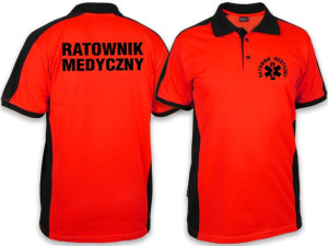 Koszulka ratownicza Polo FLUO męska FUNKCYJNA