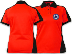 Koszulka Polo FLUO damska PRM PAŃSTWOWE RATOWNICTWO MEDYCZNE - niebieskie l