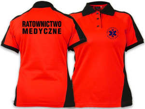 Koszulka ratownicza Polo FLUO damska FUNKCYJNA