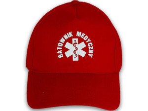 Czapka classic RATOWNIK MEDYCZNY - czerwona 
