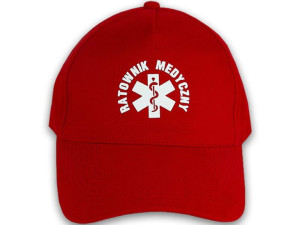 Czapka comfort RATOWNIK MEDYCZNY - czerwona 
