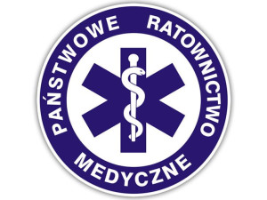 Naklejka PAŃSTWOWE RATOWNICTWO MEDYCZNE odblaskowa 6 cm na kask