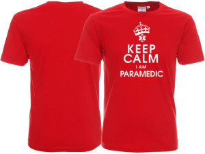 Koszulka męska KEEP CALM I AM PARAMEDIC czerwona