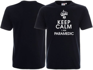 Koszulka męska KEEP CALM I AM PARAMEDIC granatowa