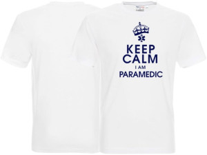 Koszulka męska KEEP CALM I AM PARAMEDIC biała