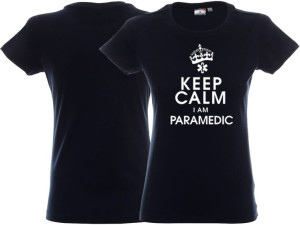 Koszulka damska KEEP CALM I AM PARAMEDIC granatowa