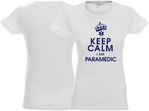 Koszulka damska KEEP CALM I AM PARAMEDIC biała
