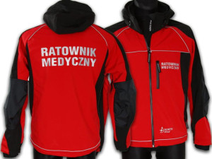 Kurtka ratownicza Softshell North-Wind Reflight czerwona z odblaskowymi nad