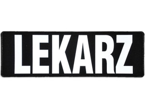 Emblemat LEKARZ odblaskowy na rzepie 31 x 10 cm