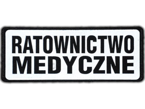 Emblemat RATOWNICTWO MEDYCZNE odblaskowy na rzepie 13 x 5 cm NOWY