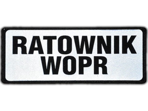Emblemat RATOWNIK WOPR odblaskowy na rzepie 13 x 5 cm NOWY