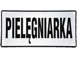 Emblemat PIELĘGNIARKA odblaskowy na rzepie 31 x 15 cm NOWY