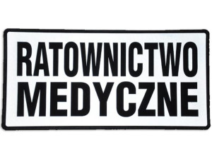 Emblemat RATOWNICTWO MEDYCZNE odblaskowy na rzepie 31 x 15 cm NOWY