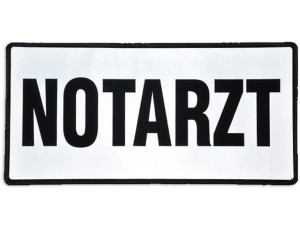 Emblemat NOTARZT odblaskowy na rzepie 31 x 15 cm NOWY