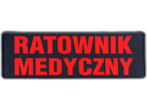 Emblemat RATOWNIK MEDYCZNY FLUO na rzepie 31 x 10 cm