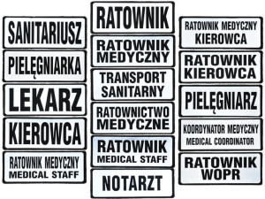 Emblemat funkcyjny odblaskowy na rzepie 13 x 5 cm NOWY
