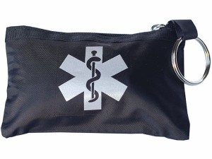 Apteczka / brelok CPR Ratownictwo Medyczne - czarny odblask