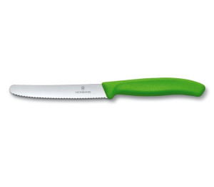 Nóż Victorinox do pomidorów, zaokr, ząbki zielony