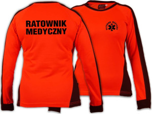 Koszulka FLUO damska ratownicza FUNKCYJNA z długim rękawem