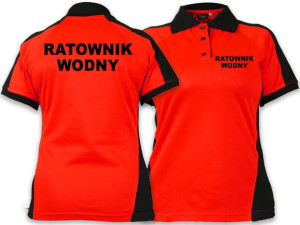 Koszulka Polo RATOWNIK WODNY damska FLUO