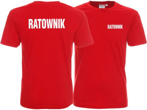 Koszulka męska RATOWNIK czerwona