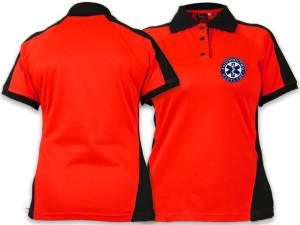 Koszulka Polo FLUO damska RATOWNICTWO MEDYCZNE niebieskie logo
