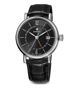Zegarek damski SWIZA ALZA GMT, SST, black, black WAT.0142.1003