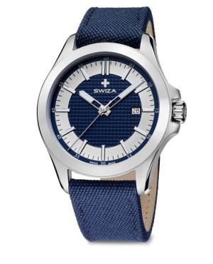 Zegarek SWIZA URBANUS, SST, silver,blue WAT.0761.1004