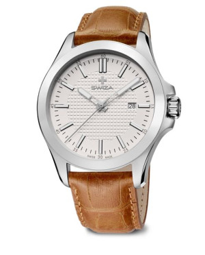 Zegarek SWIZA URBANUS, SST, eggshell, brown WAT.0761.1006