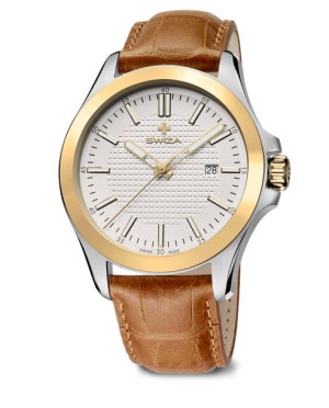 Zegarek SWIZA URBANUS, 2T, eggshell, brown WAT.0761.2301