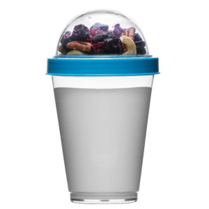 Kubek Sagaform To Go na jogurt i dodatki 0,3 l niebieski