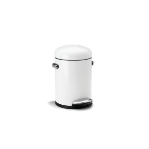 Kosz na śmieci  4.5L pedałowy RETRO - biały / simplehuman