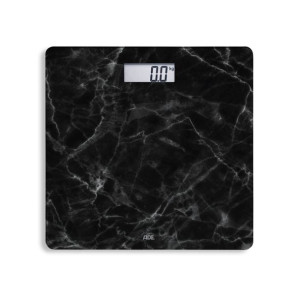Waga ADE Aurora łazienkowa, do 180 kg, 30 x 30 cm, marmurowy wzór, czarna