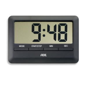 Minutnik ADE elektroniczny, do 99 min. 59 sek, 10 x 7 x 1 cm, czarny