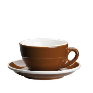 Filiżanka Cilio Roma do cappuccino, ze spodkiem, 0,1 l, brąz