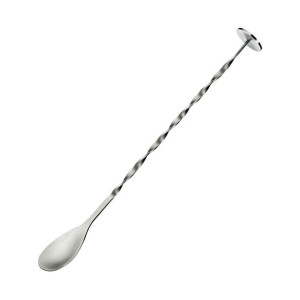 Łyżeczka Cilio koktajlowa z tłuczkiem skręcona, stal nierdzewna, 25 cm