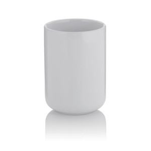 Ceramiczny Kela Isabella kubek łazienkowy, śred. 7,5 cm, wys. 10 cm, biały