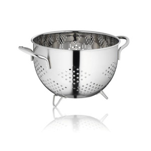 Stalowy Kela Athos durszlak, śred. 24 cm, wys. 15,5 cm