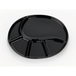 Talerz Kela Vroni do fondue, 28,5x22 cm, czarny