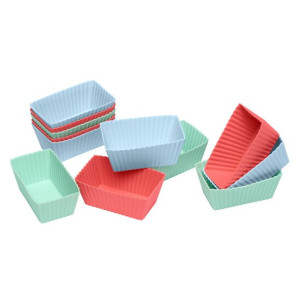 12 Lurch Flexiform foremek na brownie, 8x4,5x3 cm, miks pastelowych kolorów
