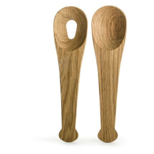 Dębowe Sagaform Nature łyżki do sałaty, 24 cm