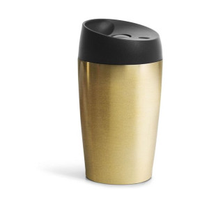 Kubek samochodowy Sagaform To go, złoty, 0,24 l, śred. 7,5 x 15 cm, stal ni
