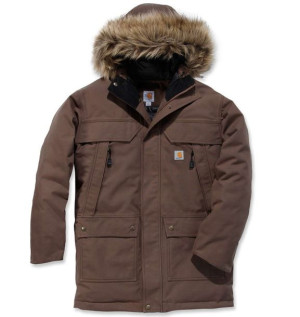 Kurtka Carhartt Quick Duck Sawtooth Parka DARK CANYON BROWN
