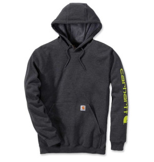 Bluza Carhartt Midweight Signature Sleeve Logo Hooded Sweatshirt CARBON HEA